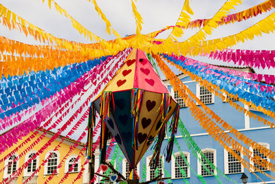 Full frame shot of colorful lanterns