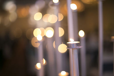 Defocused image of illuminated lights