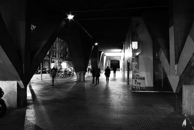 Illuminated underground walkway