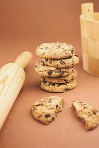 Close-up of food on table