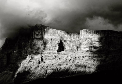 Rock formations on mountain