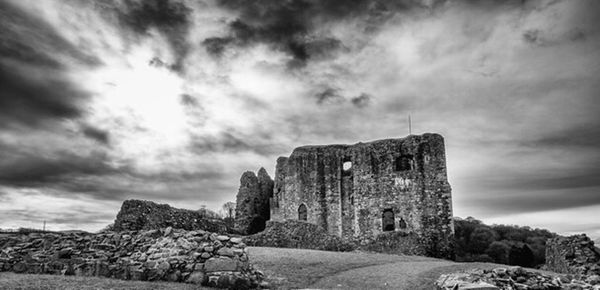 Old ruins against cloudy sky