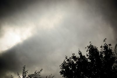 Low angle view of cloudy sky