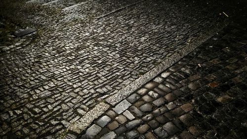 Full frame shot of cobblestone