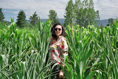 Girl in the corn field