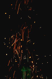 Firework display at night