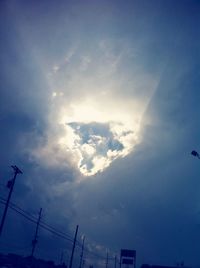 Low angle view of cloudy sky