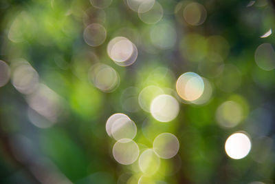 Defocused image of lights