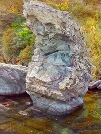 Close-up of rock formation