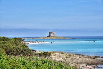 View of lighthouse on beach