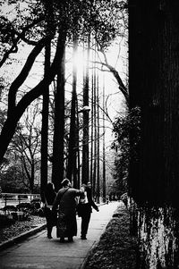 People walking on footpath