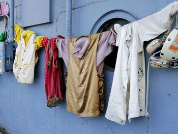 Clothes drying on clothesline