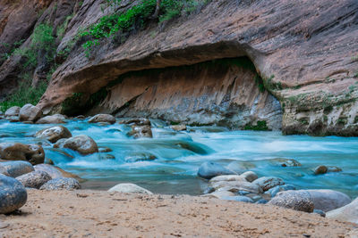 Rocks in river stream