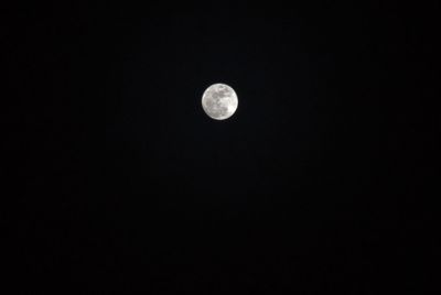 Low angle view of moon in sky