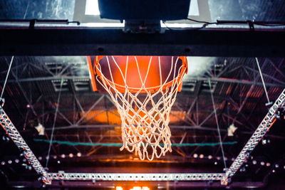 Low angle view of basketball hoop