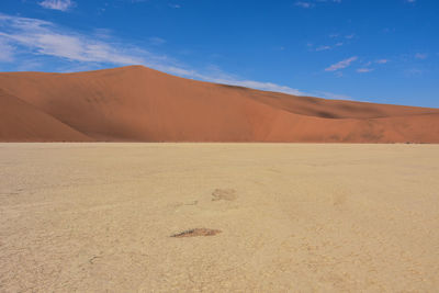 Scenic view of desert against sky