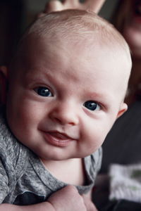 Close-up portrait of cute baby girl