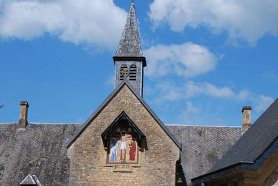 Low angle view of building against sky