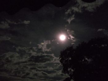 Low angle view of moon at night