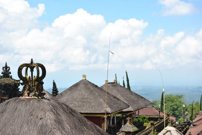 Panoramic view of temple building against sky