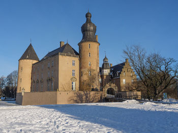 Snow at an odl castle in germany