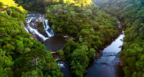 Top view of the waterfall