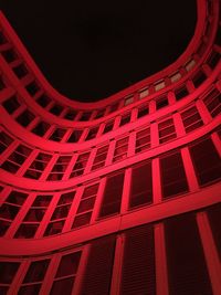 Low angle view of building at night