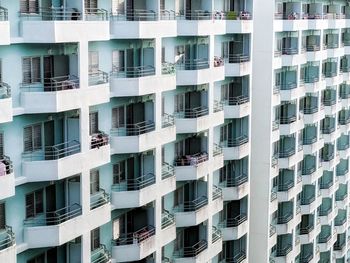 The balcony pattern of the apartment or flat.