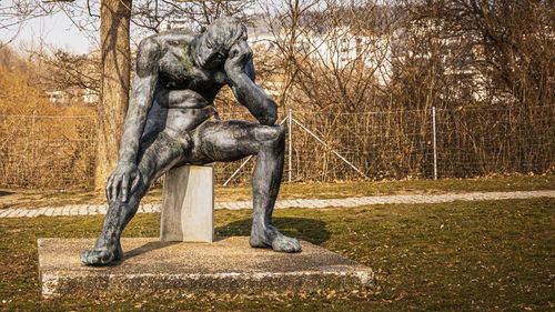 Statue in park