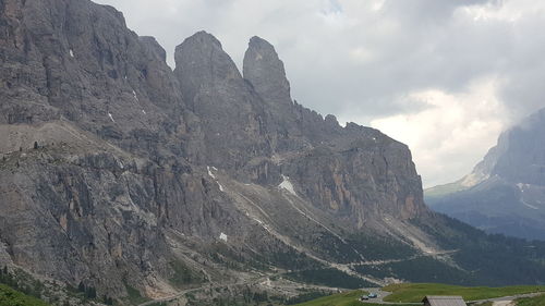 Scenic view of mountain range against sky