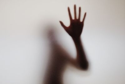View of person in the dark