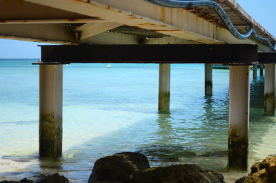 View of pier over sea