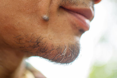 Close-up of man beard