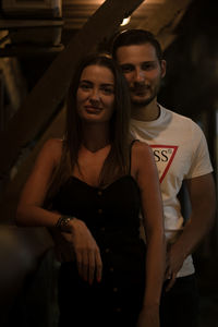 Portrait of a smiling young couple