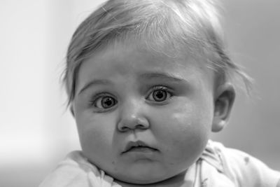 Close-up portrait of cute baby