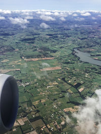 Aerial view of landscape against sky