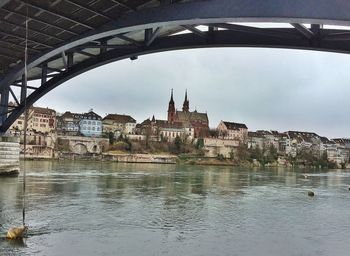 View of river with buildings in background