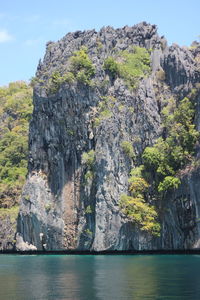 Scenic view of sea and mountains