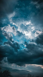 Low angle view of storm clouds in sky