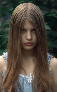 Close-up portrait of young woman