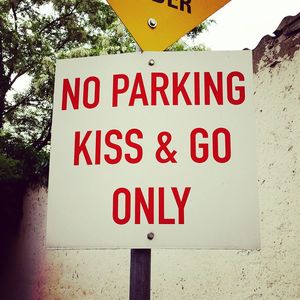 Close-up of road sign