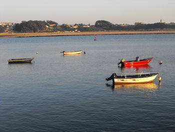 Boats in sea