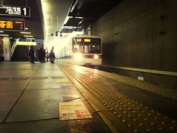 Train at railroad station platform