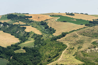 Scenic view of landscape against clear sky