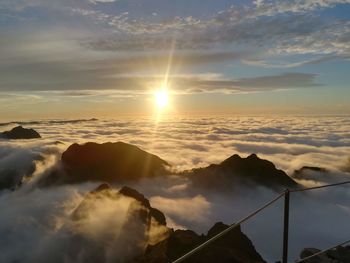 Scenic view of cloudscape against sky during sunset