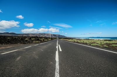 Surface level of empty road