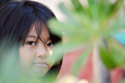 Close-up portrait of a girl