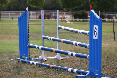 Close-up of empty playground