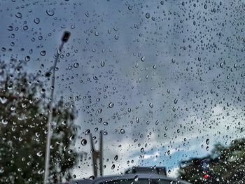 Raindrops on glass window