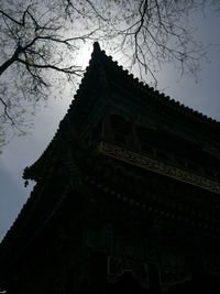 Low angle view of temple